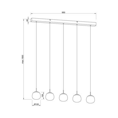 Masse TALSANO LED-Hägelampe von mondilux