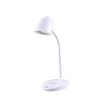 Weisse GELA LED-Tischleuchte mit Dimmer von mondilux