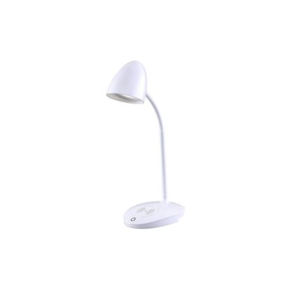 Weisse GELA LED-Tischleuchte mit Dimmer von mondilux