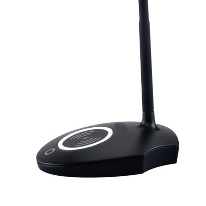 Detailansicht Wireless Charger der GELA LED-Tischleuchte in schwarz