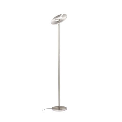 Dimmbare RICCO II LED-Stehleuchte in Nickel-matt von mondilux