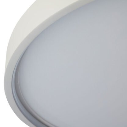 Unbeleuchtete Detailansicht der SERRADA LED-Deckenleuchte weiss von mondilux