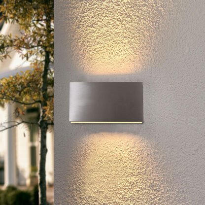 Milieuaufnahme BOX2 LED-Wandlampe Alu für In- und Outdoor von mondilux