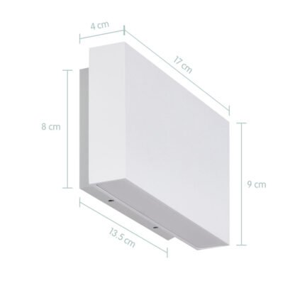 Masse BOX2 LED-Wandleuchte weiss von mondilux