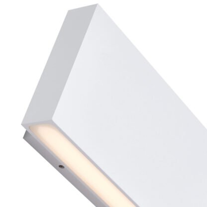 Detailansicht BOX2 LED-Wandleuchte weiss für In- und Outdoor von mondilux