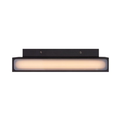 Ansicht von oben und unten BOX2 LED-Wandleuchte schwarz für In- und Outdoor von mondilux