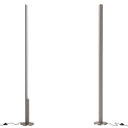 Ansichten der PIPE LED-Stehleuchte Nickel-matt von BoLux swiss design by mondilux