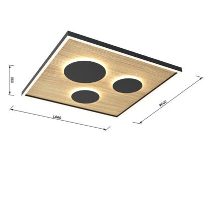 Masse DIJON LED-Deckenleuchte 60 x 60 cm von WOFI