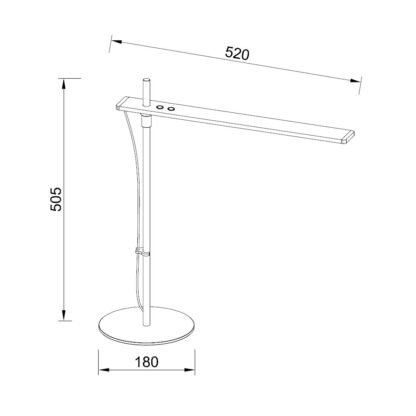 BARDOLINO LED-Tischlampe Masse