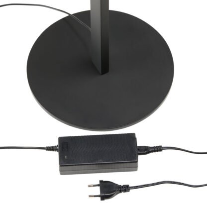 Ansicht Netzteil und Fuss der CERVINIA LED-Stehleuchte schwarz von mondilux