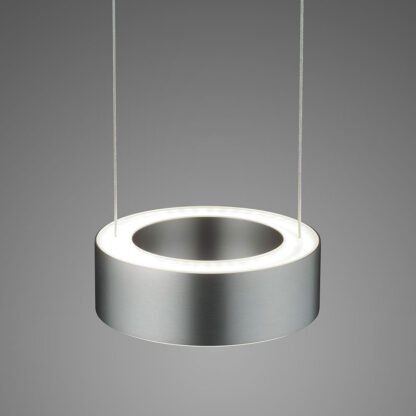 Detailansicht von oben ZERA-1 LED-Hängeleuchte mattnickel von Knapstein Germany
