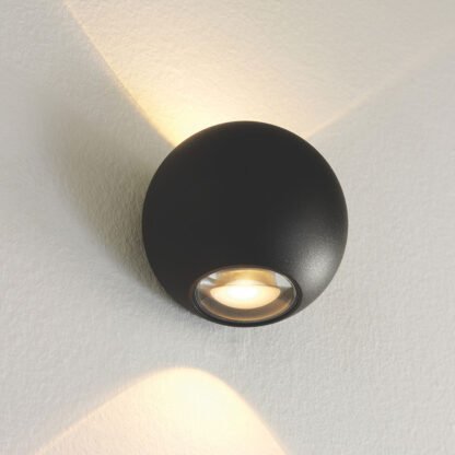 DENVER LED-Wandleuchte schwarz, Ansicht von unten