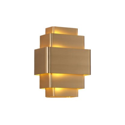 Beleuchtete LAYERS Wandlampe in der Farbe Bronze