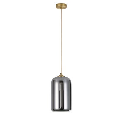 CAROLA Aufhängung E27 goldfarbig matt ausgeschaltet mit Glas BOTANY Titan