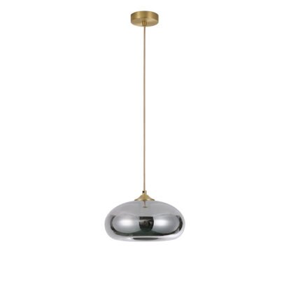 CAROLA Aufhängung E27 goldfarbig matt ausgeschaltet mit Glas PARADISE Titan