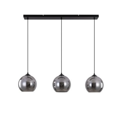 CAROLA Pendelleuchte 3 flammig mit Glas MARINO 25 cm Titan