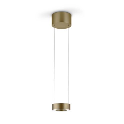 Höhenverstellbare ZERA-1 LED-Hängeleuchte in Effekt bronze mit direktem und indirektem Licht von Knapstein Germany