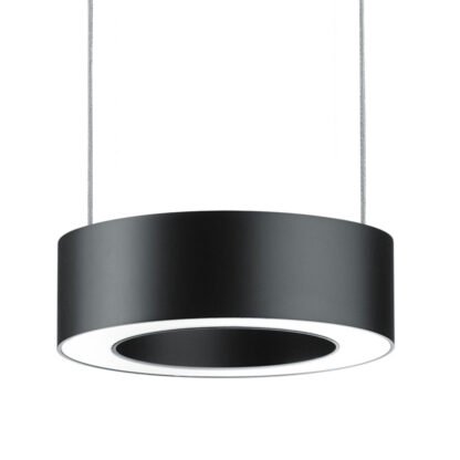 Detailansicht von oben ZERA-1 LED-Hängeleuchte schwarz von Knapstein Germany
