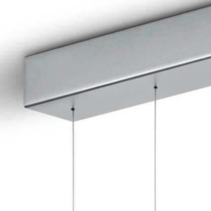Obere Detailansicht ZERA-2 LED-Hängeleuchte mattnickel von Knapstein Germany
