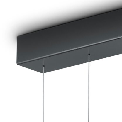 Obere Detailansicht ZERA-2 LED-Hängeleuchte schwarz von Knapstein Germany