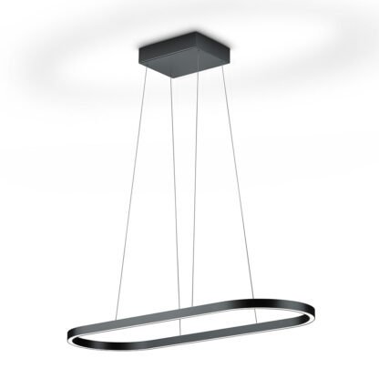 Ovale ELIN LED-Hängeleuchte in schwarz von Knapstein Germany