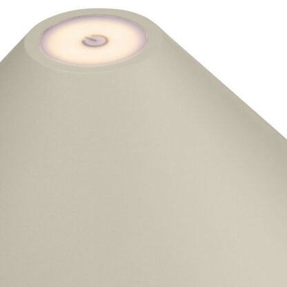 Ansicht Dimmer der CARPI LED-Tischlampe beige mit Akku von mondilux