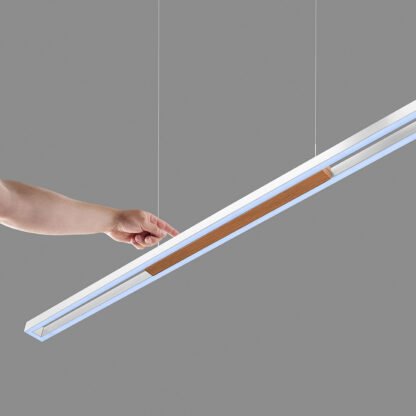 Ansicht kaltweisses Licht der MASONE II LED-Hängeleuchte von unten