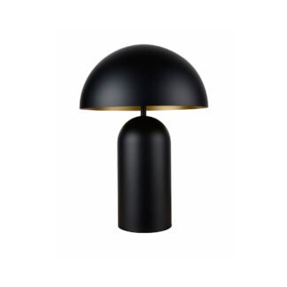 Grosse BEST Tischleuchte aus Metall schwarz, innen gold von mondilux