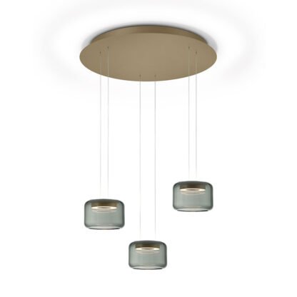 Runde SIDRA-RONDO LED-Hängeleuchte Effekt bronze von Knapstein Germany
