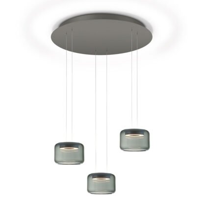 Runde SIDRA-RONDO LED-Hängeleuchte graphit von Knapstein Germany
