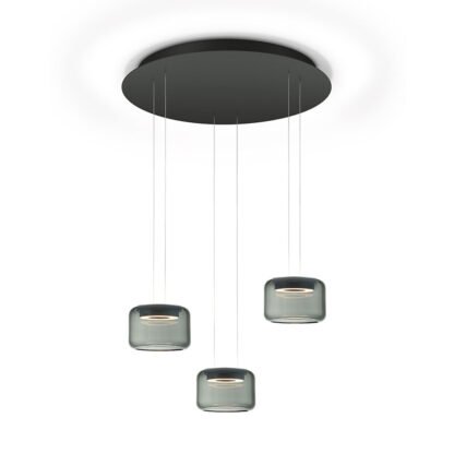 Runde SIDRA-RONDO LED-Hängeleuchte schwarz von Knapstein Germany