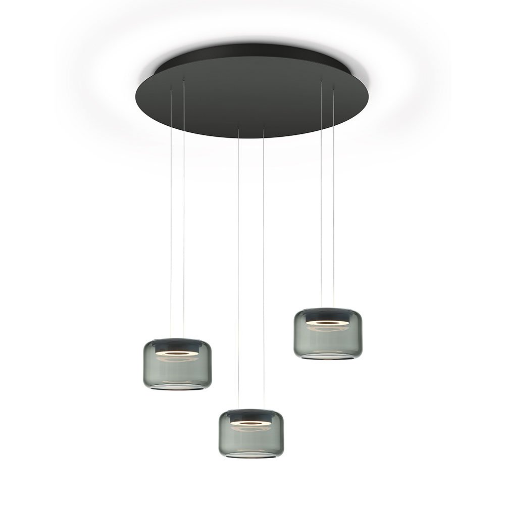 Runde SIDRA-RONDO LED-Hängeleuchte schwarz von Knapstein Germany