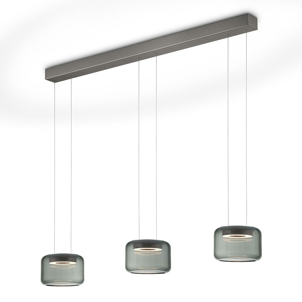 SIDRA 3er LED-Hängeleuchte graphit von Knapstein Germany