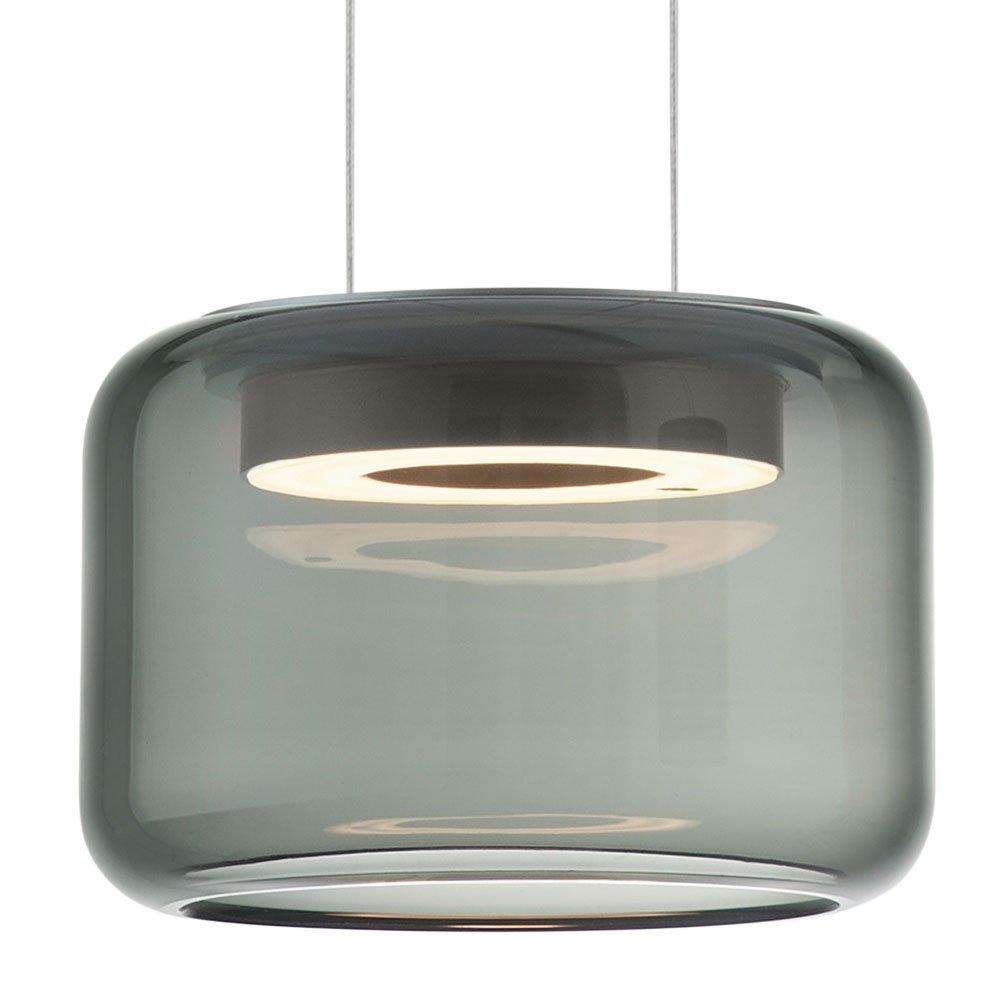 Detailansicht Smoke-Glas der SIDRA LED-Hängeleuchte graphit von Knapstein Germany
