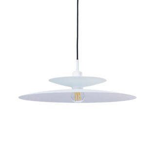 LINARES Hängelampe E27 in weiss von mondilux