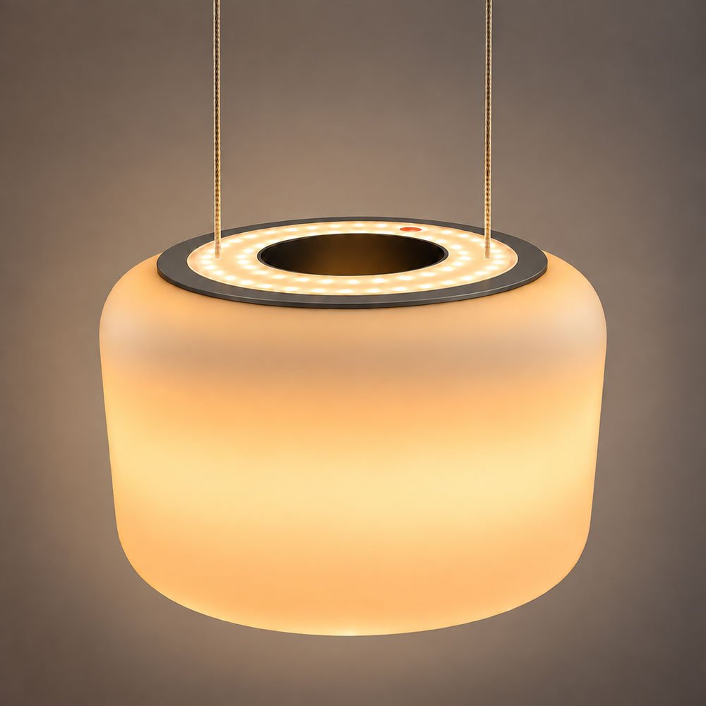Detailansicht Opalglas Weiss matt der SIDRA LED-Pendelleuchten