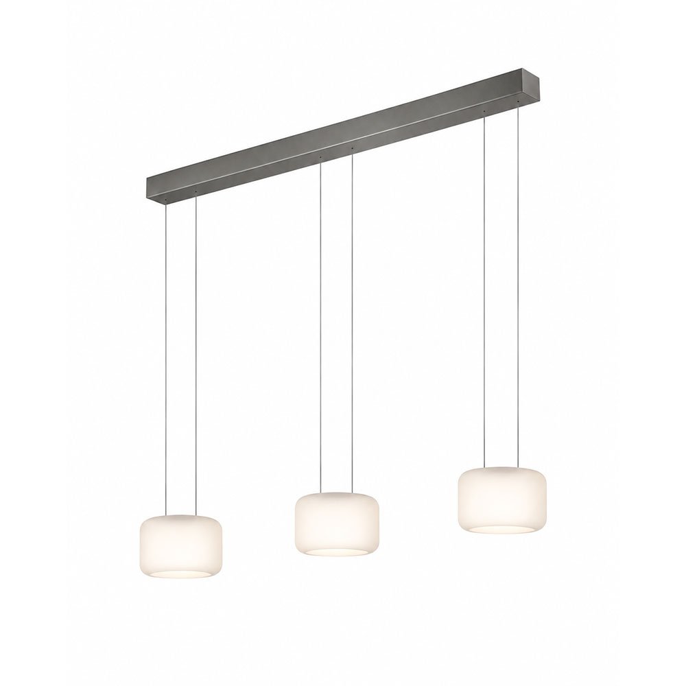 SIDRA-3 LED-Hängeleuchte in Graphit und Opalgläser Weiss matt