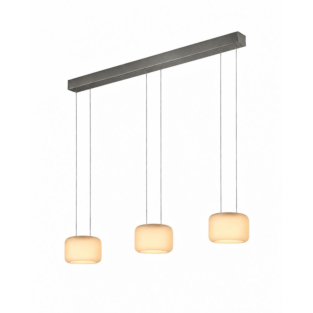 SIDRA-3 LED-Hängellampe in Graphit und Opalgläser Weiss matt