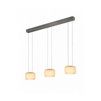SIDRA-3 LED-Pendelleuchte in Graphit und Opalgläser Weiss matt