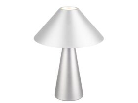 BORMIO LED-Tischleuchte gross in silber mit Akku für In- und Outdoor
