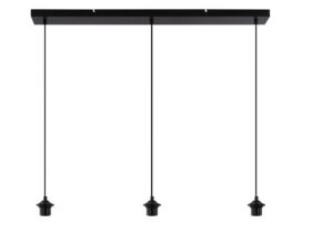 CAROLA Pendelleuchte 3 flammig ohne Gläser, Balkenlänge 100 cm