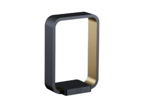 MODESTO LED-Tischleuchte – Schwarzes Design mit goldfarbenem Lichtcharakter