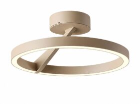 Dimmbare OREGON LED-Deckenleuchte in Champagner von mondilux