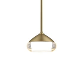 Dimmbare PHOENIX LED-Haengeleuchte in der Farbe gold gebürstet von mondilux