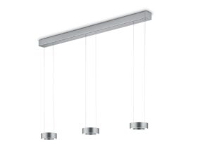 ZERA-3 LED-Hängeleuchte in mattnickel von Knapstein Germany