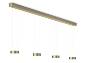 Höhenverstellbare ZERA-4 LED-Hängeleuchte in Effekt bronze mit direktem und indirektem Licht von Knapstein Germany